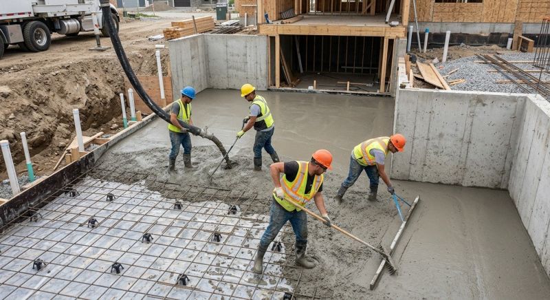 Basement Concrete Installation in Milford, MI