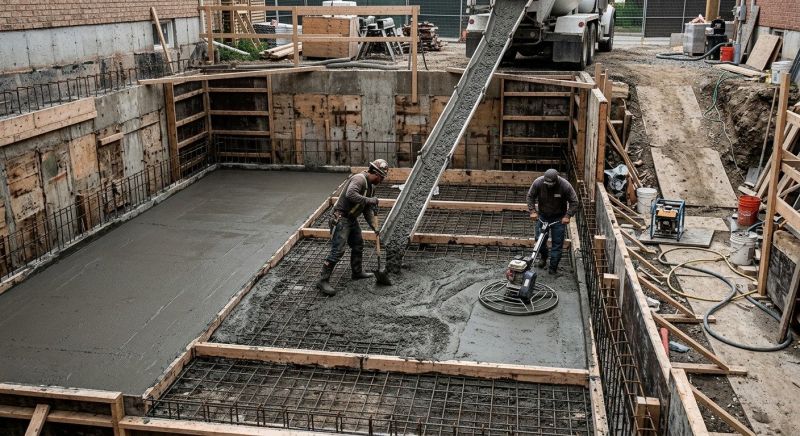 Basement Concrete Installation in Romeo, MI