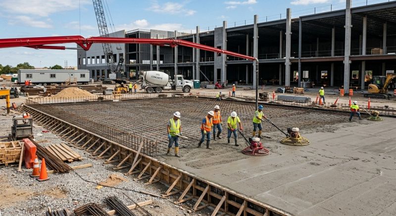 Commercial Slab Construction in Redford, MI