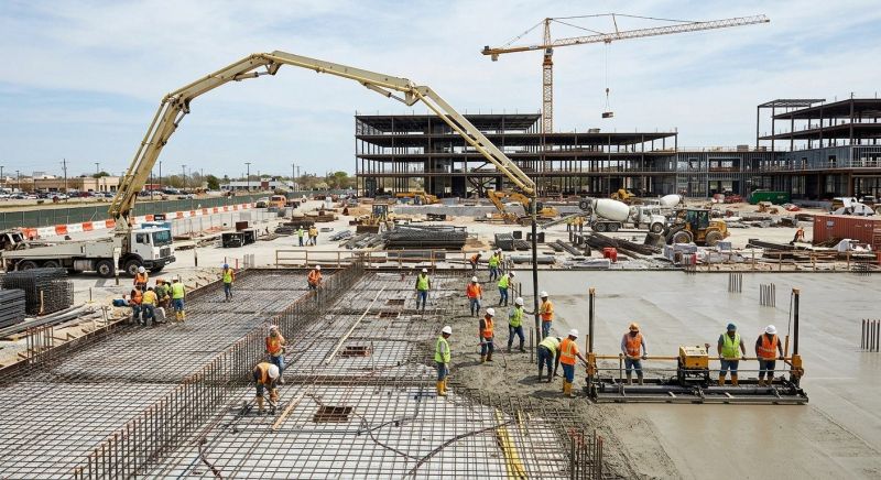 Commercial Slab Installation in Armada, MI