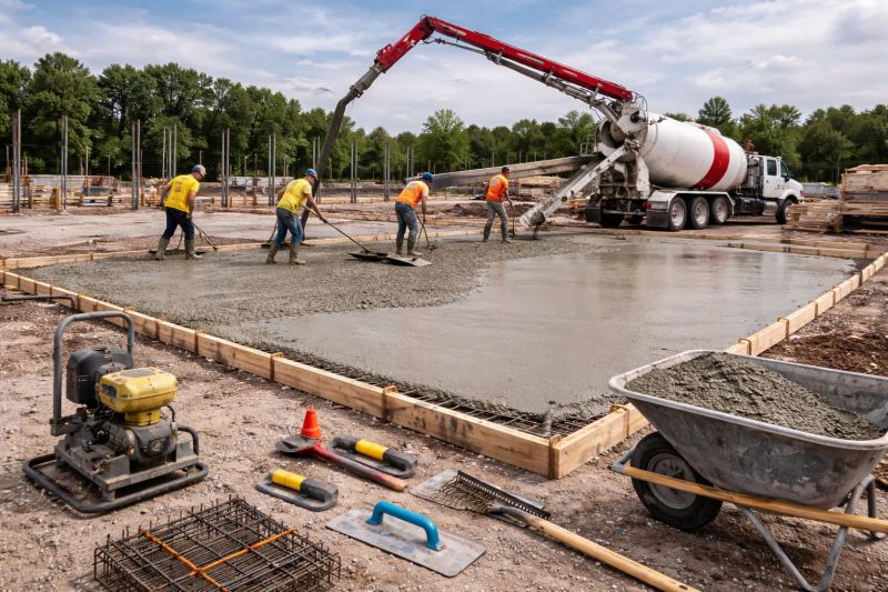 Commercial Slab Installation in Bloomfield Hills, MI