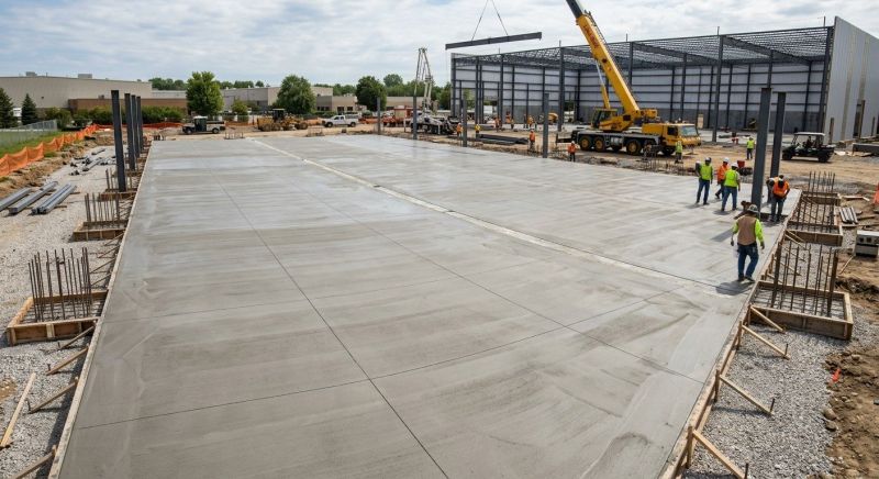 Commercial Slab Installation in Clarkston, MI
