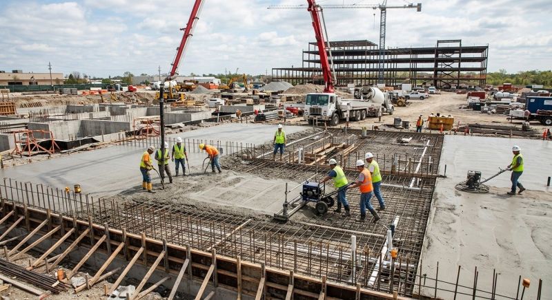 Commercial Slab Installation in Warren, MI