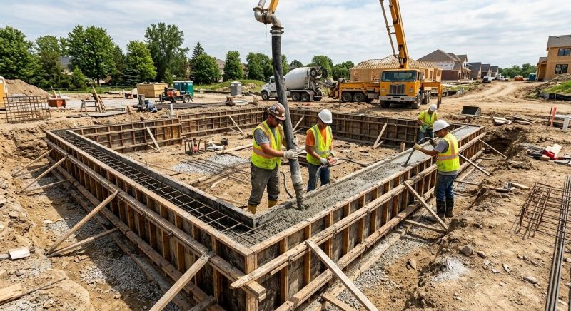 Foundation Wall Pouring in Oakland County, MI